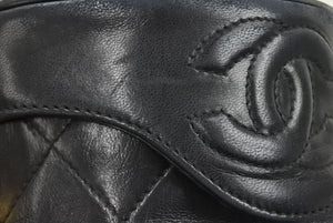 CHANEL シャネル 飯盒炊飯型 ショルダー 縦長 マトラッセ チャーム付き ミニバッグ 中古 46475