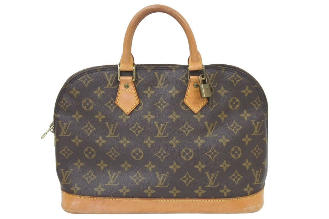 LouisVuitton ルイヴィトン モノグラム アルマ ハンドバッグ BA1904 M51130 ブラウン ゴールド金具 中古 46484
