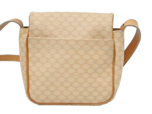 CELINE セリーヌ ショルダー ショルダーバック MC00/2 スナップボタン ベージュ マカダム柄 レザー ヴィンテージ 美品 中古 46487
