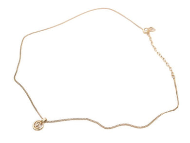 DIOR ディオール CDネックレス ロゴ メタルゴールド ゴールド 3.6g 良品 中古品 46489