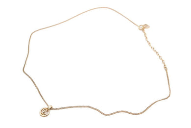 DIOR ディオール CDネックレス ロゴ メタルゴールド ゴールド 3.6g 良品 中古品 46489