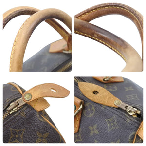 LOUIS VUITTON ルイ ヴィトン スピーディ30 モノグラム ブラウン M41526 ハンドバッグ ミニボストン 中古 46493