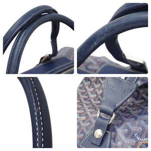 GOYARD ゴヤール モノグラム ボストンバッグ ブルー レザー ロゴ 旅行バッグ 鞄 CSSR1220GOYHOL 中古 46497