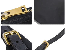 Load image into Gallery viewer, PRADA プラダ ショルダーバッグ ブラック 三角ロゴプレート ナイロン ゴールド金具 中古品 46498