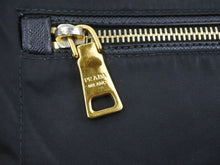 Load image into Gallery viewer, PRADA プラダ ショルダーバッグ ブラック 三角ロゴプレート ナイロン ゴールド金具 中古品 46498