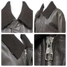Load image into Gallery viewer, LouisVuitton ルイヴィトン ライダースジャケット RM082MNLJ50KID ゴートスキン アセテート レーヨン ブラウン 46 美品 中古 46502