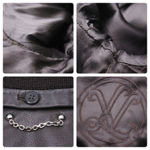 Load image into Gallery viewer, LouisVuitton ルイヴィトン ライダースジャケット RM082MNLJ50KID ゴートスキン アセテート レーヨン ブラウン 46 美品 中古 46502