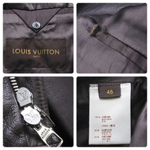 Load image into Gallery viewer, LouisVuitton ルイヴィトン ライダースジャケット RM082MNLJ50KID ゴートスキン アセテート レーヨン ブラウン 46 美品 中古 46502