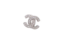Load image into Gallery viewer, 極美品 CHANEL シャネル ピアス アクセサリー ココマーク 両耳 F20V 1.3g メタル ラインストーン シルバー 中古 46527