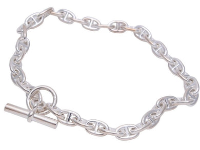 極美品 HERMES エルメス シェーヌダンクル ネックレス MM 36コマ 107.5g 新刻 シルバー925 中古 46530