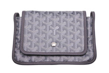 Load image into Gallery viewer, 新品同様 GOYARD ゴヤール Plumet プリュメ ショルダーバッグ 斜めがけポシェット ストラップ無し PVC レザー グレー 中古 46537