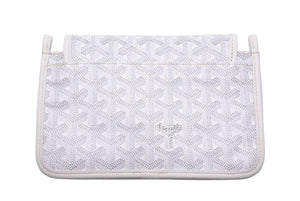 新品同様 GOYARD ゴヤール Plumet プリュメ ショルダーバッグ 斜めがけポシェット ストラップ無し PVC レザー ホワイト 中古 46539