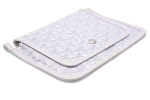 新品同様 GOYARD ゴヤール Plumet プリュメ ショルダーバッグ 斜めがけポシェット ストラップ無し PVC レザー ホワイト 中古 46539