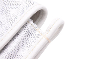 新品同様 GOYARD ゴヤール Plumet プリュメ ショルダーバッグ 斜めがけポシェット ストラップ無し PVC レザー ホワイト 中古 46539