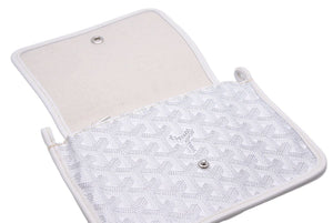 新品同様 GOYARD ゴヤール Plumet プリュメ ショルダーバッグ 斜めがけポシェット ストラップ無し PVC レザー ホワイト 中古 46539