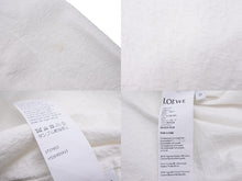 Load image into Gallery viewer, Loewe ロエベ アナグラム ジャガード 総柄 長袖シャツ 無地 胸ポケット イタリア製 コットン ホワイト 美品 中古 46454