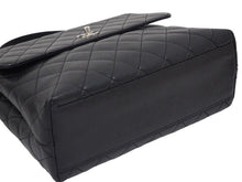Load image into Gallery viewer, CHANEL シャネル ヴィンテージ ハンドバッグ トップハンドル 6番台 キャビアスキン ブラック シルバー金具 46568