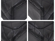 Load image into Gallery viewer, CHANEL シャネル ヴィンテージ ハンドバッグ トップハンドル 6番台 キャビアスキン ブラック シルバー金具 46568