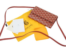 Load image into Gallery viewer, 新品同様品 GOYARD ゴヤール ヴァレンヌポーチウォレット 財布 ショルダーバッグ ポーチウォレット レザー PVC レッド 中古 46585