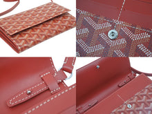 Load image into Gallery viewer, 新品同様品 GOYARD ゴヤール ヴァレンヌポーチウォレット 財布 ショルダーバッグ ポーチウォレット レザー PVC レッド 中古 46585