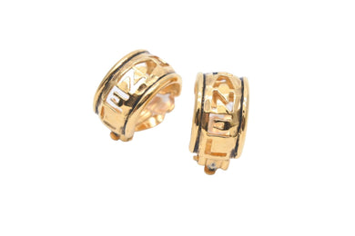 CHANEL シャネル ヴィンテージ イヤリング マトラッセ シャネルロゴ ゴールド 美品 中古 46605