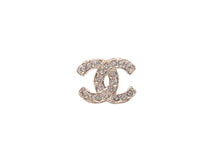 Load image into Gallery viewer, CHANEL シャネル ピアス ココマーク ゴールド ラインストーン C21A刻印 美品 中古 46618