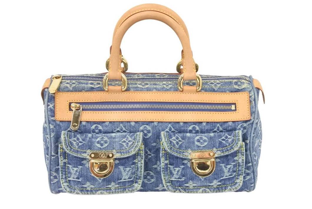 LOUIS VUITTON ルイヴィトン ハンドバッグ ネオスピーディ モノグラムデニム デニム M95019 美品 中古 46626