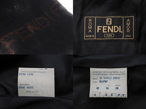 FENDI フェンディ ファーコート ジャケット 31.534519 04042 アクリル ポリエステル ブラック ブラウン 美品 中古 46649