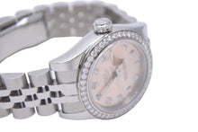 Load image into Gallery viewer, ロレックス レディース デイトジャスト ピンク文字盤 ダイヤベゼル ランダム ROLEX 179384G SS×WG 美品 中古 46711
