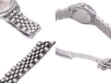 Load image into Gallery viewer, ロレックス レディース デイトジャスト ピンク文字盤 ダイヤベゼル ランダム ROLEX 179384G SS×WG 美品 中古 46711