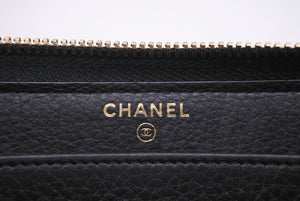 CHANEL シャネル 財布 長財布 スワロフスキー 22番 2016年 ココマークブラック ゴールド金具 美品 中古 46661