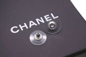 極美品 CHANEL シャネル ココマーク ラインストーン ピアス ロゴ アクセサリー ジュエリー 小物 中古 46669