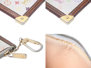 LOUISVUITTON ルイヴィトン ポシェット クレ M92655 CA1025 ブロン コインケース レザー ホワイト マルチカラー 良品 中古 46676