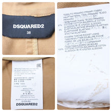 画像をギャラリービューアに読み込む, DSQUARED2 ディースクエアード 20AW テーラードジャケット ダメージ加工 コットン ポリウレタン ブラウン 38 良品 中古 46680