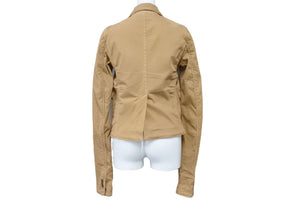 DSQUARED2 ディースクエアード 20AW テーラードジャケット ダメージ加工 コットン ポリウレタン ブラウン 38 良品 中古 46680