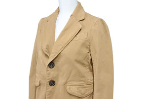 DSQUARED2 ディースクエアード 20AW テーラードジャケット ダメージ加工 コットン ポリウレタン ブラウン 38 良品 中古 46680
