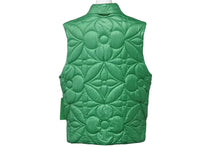 Load image into Gallery viewer, 新品同様 LOUIS VUITTON ルイヴィトン ダウンベスト LVSEパデッドモノグラムフラワージレ グリーン 1A9FRG サイズ52 中古 46682