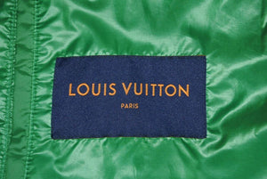 新品同様 LOUIS VUITTON ルイヴィトン ダウンベスト LVSEパデッドモノグラムフラワージレ グリーン 1A9FRG サイズ52 中古 46682