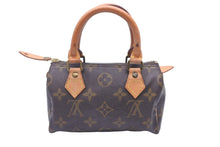 Load image into Gallery viewer, LOUIS VUITTON ルイヴィトン ミニスピーディ ハンドバッグ モノグラム ブラウン レザー M41534 中古 46692