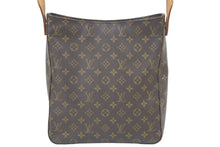 Load image into Gallery viewer, LOUIS VUITTON ルイヴィトン ルーピングGM M51145 モノグラム ショルダーバッグ レザー ブラウン 美品 中古 46699