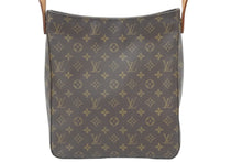 Load image into Gallery viewer, LOUIS VUITTON ルイヴィトン ルーピングGM M51145 モノグラム ショルダーバッグ レザー ブラウン 美品 中古 46699