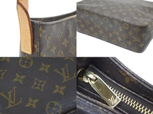 Load image into Gallery viewer, LOUIS VUITTON ルイヴィトン ルーピングGM M51145 モノグラム ショルダーバッグ レザー ブラウン 美品 中古 46699