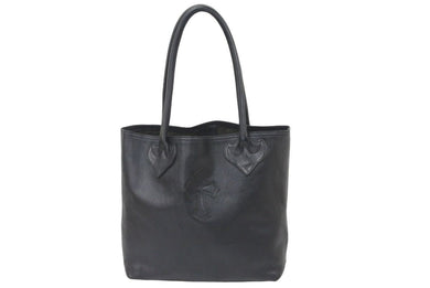 CHROME HEARTS クロムハーツ CHクロスパッチFS レザートートバッグ TOTE FS LINED ブラック 美品 中古 46703