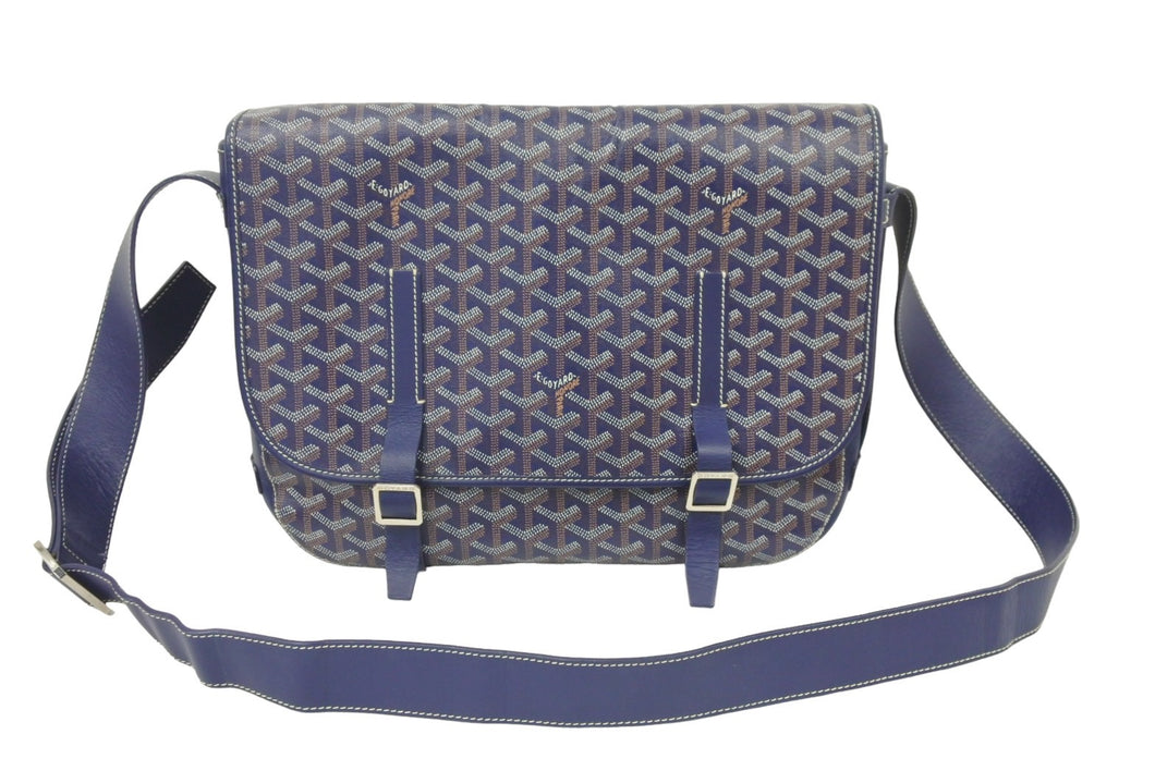 GOYARD ゴヤール ブラック ヴェルヴェデール GM 斜め掛けショルダーバッグ ネイビー 美品 中古 46722