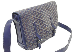 GOYARD ゴヤール ブラック ヴェルヴェデール GM 斜め掛けショルダーバッグ ネイビー 美品 中古 46722