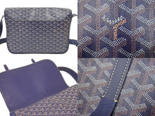 Load image into Gallery viewer, GOYARD ゴヤール ブラック ヴェルヴェデール GM 斜め掛けショルダーバッグ ネイビー 美品 中古 46722