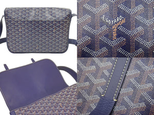 GOYARD ゴヤール ブラック ヴェルヴェデール GM 斜め掛けショルダーバッグ ネイビー 美品 中古 46722