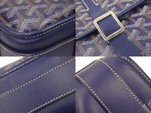 Load image into Gallery viewer, GOYARD ゴヤール ブラック ヴェルヴェデール GM 斜め掛けショルダーバッグ ネイビー 美品 中古 46722