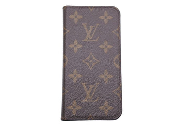 LOUIS VUITTON ルイ・ヴィトン モノグラム iPhoneX/XS スマホケース ブラウン 小物 ロゴ 中古 46723
