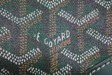 Load image into Gallery viewer, GOYARD ゴヤール サンマルタン ヘリンボーン スクエアボストンバッグ PVCキャンバス レザー シルバー金具 グリーン 美品 中古 46727